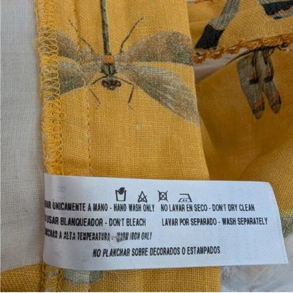 Agua Bendita Linen Dragonfly Skirt Top Set Medium - Picture 15 of 15